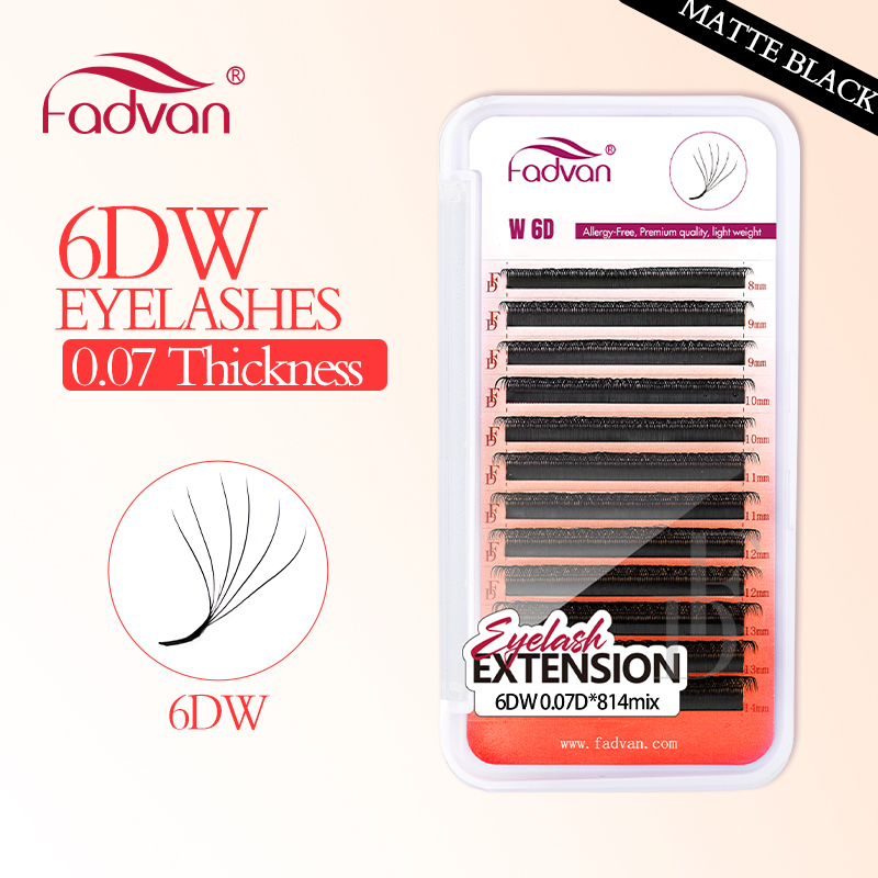 Eyelash Extension For Asian Eyes - FADVAN Gerçek 6D W kirpikler 0.07