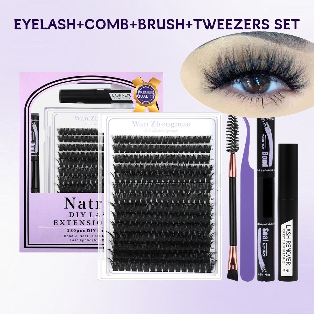 Eyelash Extension Look - 8-18mm Uzunlukta Takma Kirpikler Yapıştırıcı ve