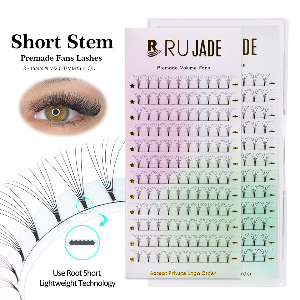 Eyelash Extension Russian - RUJADE Kısa Saplı 3D 4D 5D