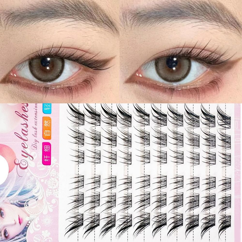 Eyelash Extension For Asian Eyes - 3D Kedi Gözü Kümeleri Kirpikler Doğal
