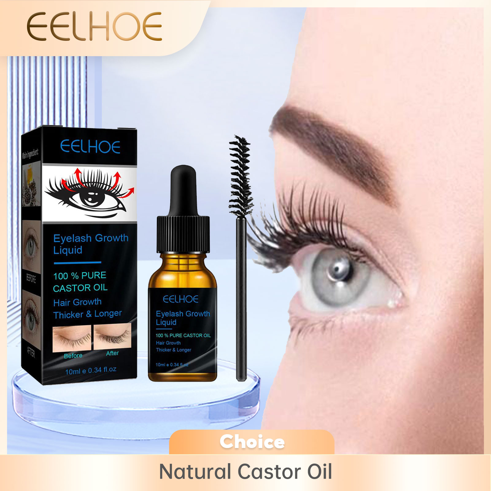 Eyelash Extension Human Hair - Hint yağı kirpik büyüme serumu erkekler